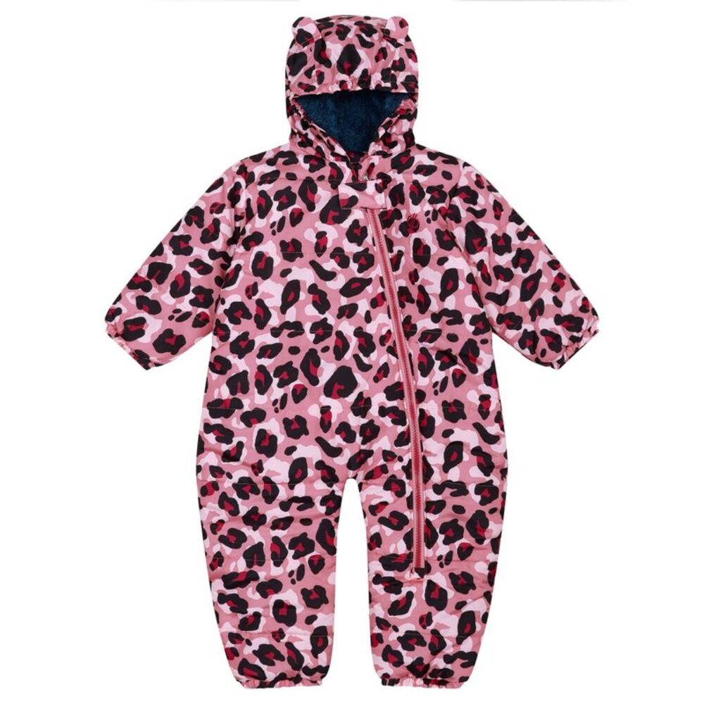 Regatta Baby Bambino Cheetah Print Snowsuit / Dusty Rose
